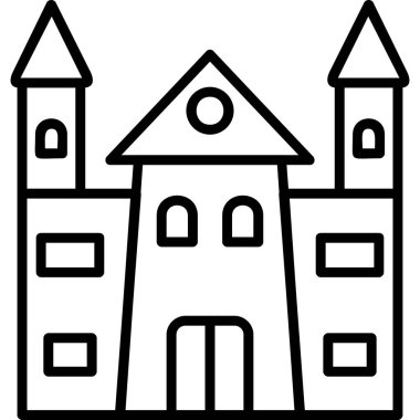 Şato. Web simgesi basit illüstrasyon