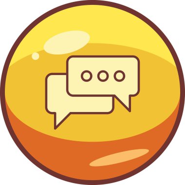 Sohbet baloncukları simgesi, vektör illüstrasyonu basit tasarım