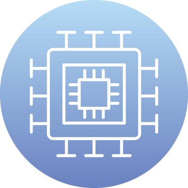 İşlemci. Web simgesi basit tasarım 
