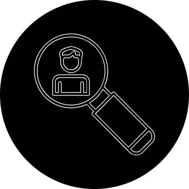 Asker Adayı Web simgesi vektör illüstrasyonu