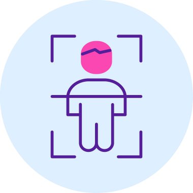 Vücut Tarama Web simgesi, vektör illüstrasyonu