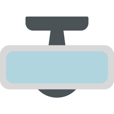 Arka Ayna modern simgesinin vektör illüstrasyonu                        