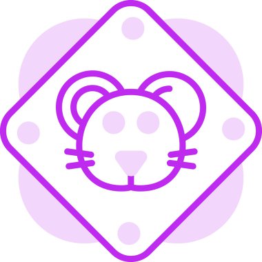 fare hayvan simgesi, vektör illüstrasyonu 