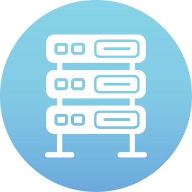 bilgisayar sunucu simgesi, vektör illüstrasyonu basit tasarım