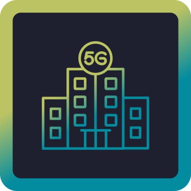 Taslak biçiminde 5g Genel Merkez vektör simgesi                 