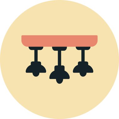 Asılı Lambalar simgesinin vektör illüstrasyonu           