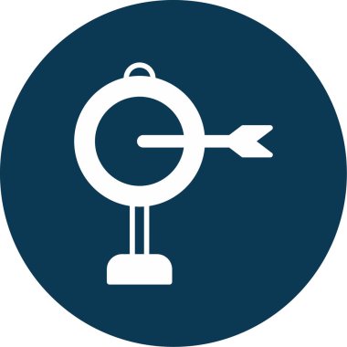 Okun ağ simgesine sahip hedef basit illüstrasyon