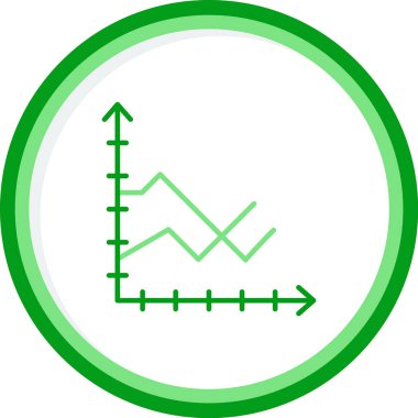 Çizgi Çizelgesi Ağ simgesi, vektör illüstrasyonu
