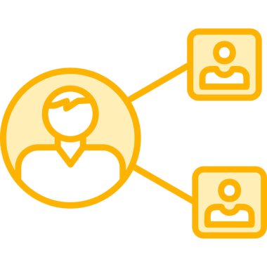 insanlar bağlantı simgesi, vektör illüstrasyonu basit tasarım