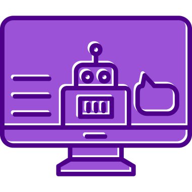 - Asistanım. Web simgesi basit illüstrasyon