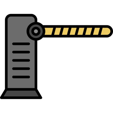 Güvenlik Kapısı Web Simgesi. Basit Vektör İllüstrasyonu