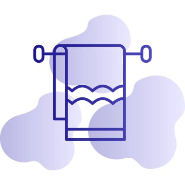 Havlu ağ simgesi, vektör illüstrasyonu 