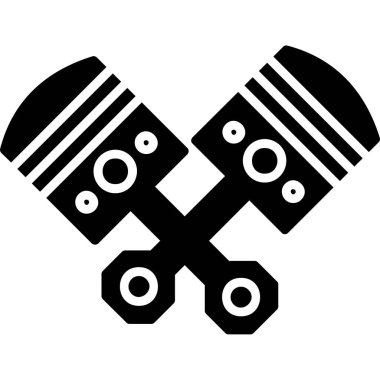 Pistons simgesi, vektör illüstrasyonu basit tasarım