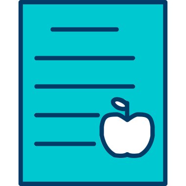 Diyet planı simgesi, vektör illüstrasyonu basit tasarım