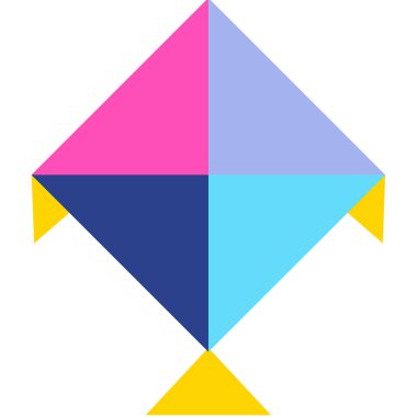 Uçurtma. Web simgesi basit illüstrasyon              