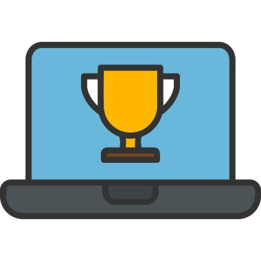 dizüstü bilgisayar simgesi, vektör illüstrasyonu basit tasarım