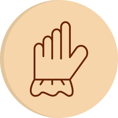 Eldiven simgesi, vektör illüstrasyonu basit tasarım