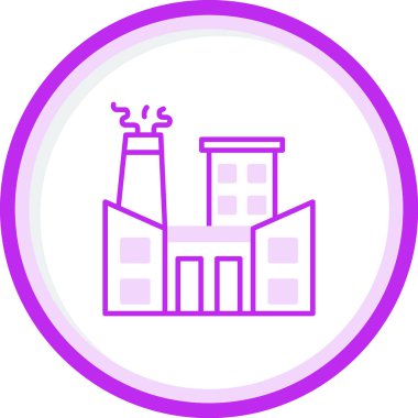 Fabrika. Web simgesi basit illüstrasyon                    