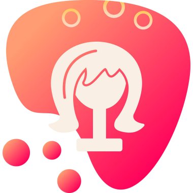 Peruk. Web simgesi basit tasarım                