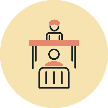 İş Görüşmesi modern simgesinin vektör illüstrasyonu        