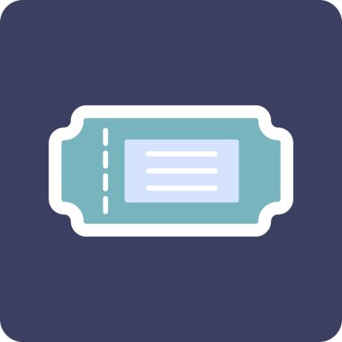 Bilet web simgesi, vektör çizim