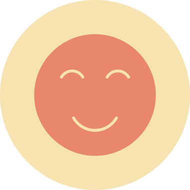 Gülümse. Web simgesi basit illüstrasyon