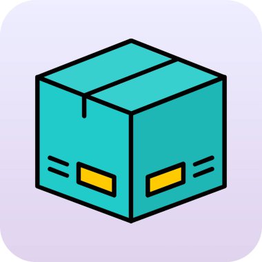 Paket, dağıtım simgesi vektör illüstrasyonu 