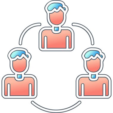 takım çalışması ikon vektör illüstrasyonu 