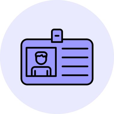 Kimlik kartı web simgesi, vektör illüstrasyonu