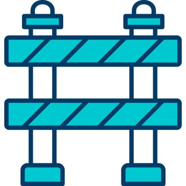 Trafik Bariyeri vektör tasarım şablonu        