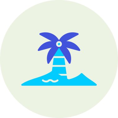 Oasis Web simgesi, vektör illüstrasyonu 