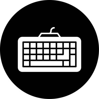 Klavye web simgesinin vektör illüstrasyonu