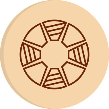 Donut Çizelgesi simgesinin vektör çizimi 