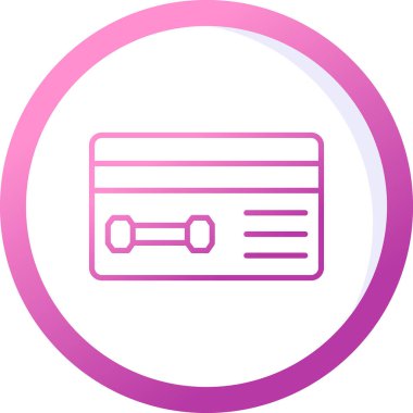 Üye Kart simgesi, vektör illüstrasyonu basit tasarım