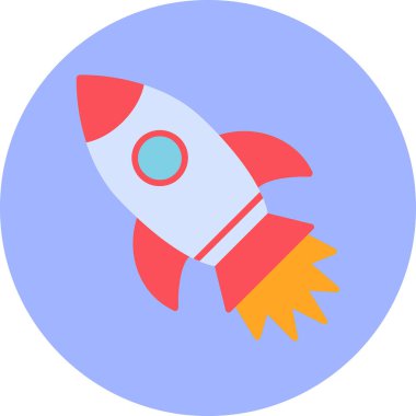 İzole edilmiş arkaplanda roket ağ simgesi