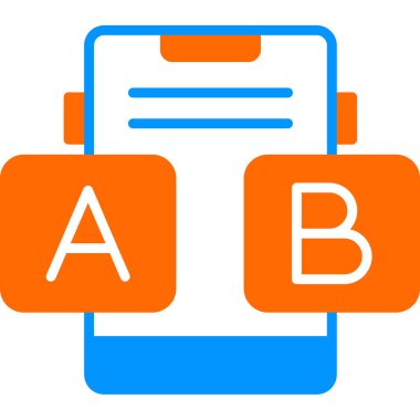 Modern test simgesinin vektör illüstrasyonu 