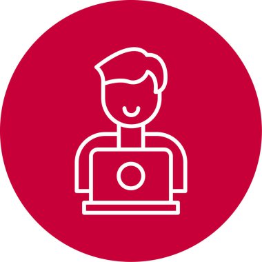 Yazılım Mühendisi Web simgesi vektör çizimi