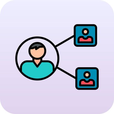 insanlar bağlantı simgesi, vektör illüstrasyonu basit tasarım