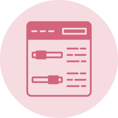 Web Ayarları. Web simgesi basit tasarım              