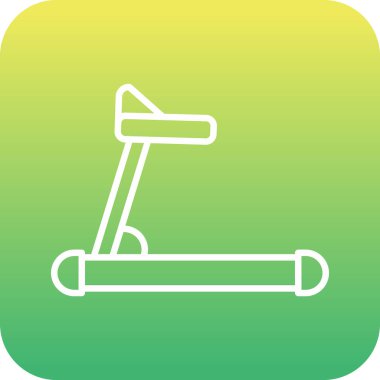 koşu bandı web simgesi, vektör çizim 