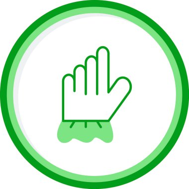 Eldiven simgesi, vektör illüstrasyonu basit tasarım