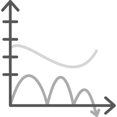 Çizgi Çizelgesi Ağ simgesi, vektör illüstrasyonu