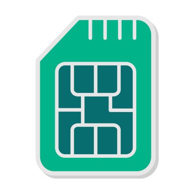 Sim Kart web simgesi, vektör illüstrasyonu