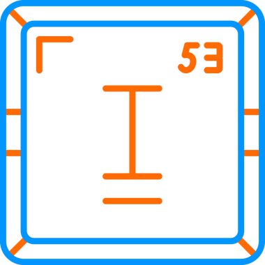 İyot modern simgesinin vektör illüstrasyonu                      