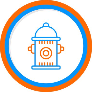 Yangın musluğu simgesinin vektör illüstrasyonu           