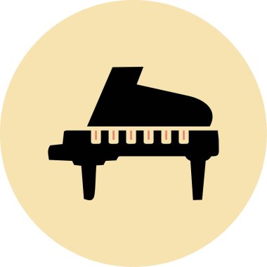Büyük piyano. Web simgesi basit illüstrasyon