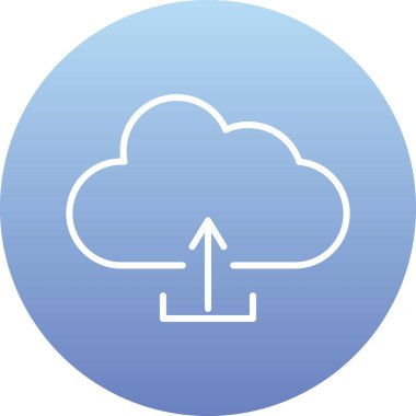 Bulut simge vektör çizim upload          