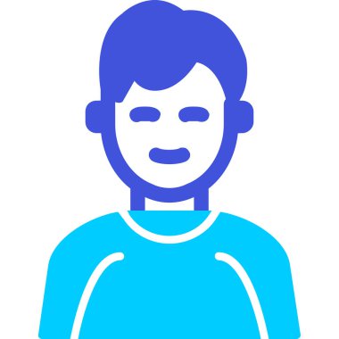 İnsan avatar web simgesi basit illüstrasyon 