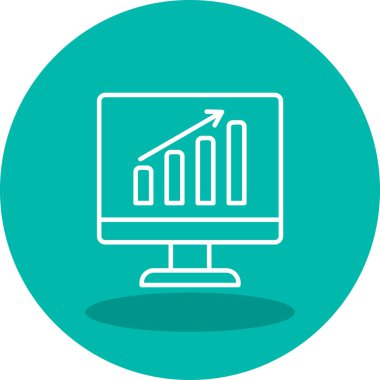 Analytics icon, vector illustration simple design