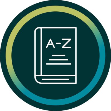 kitap simgesi, gramer konsepti, vektör illüstrasyonu